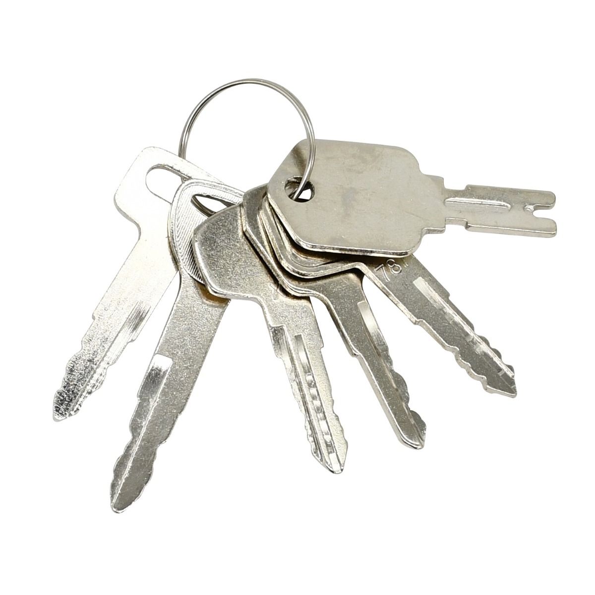 8 Keys Forklift Key Set with key ring for Cat for Komatsu for Doosan