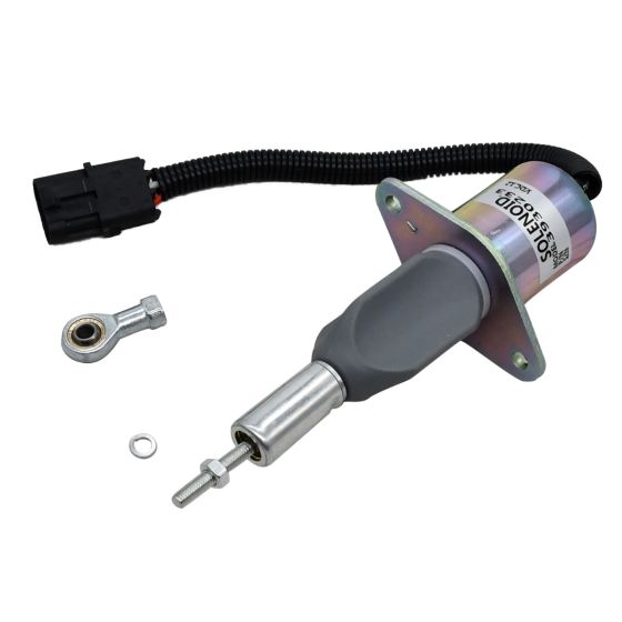 Fuel Cut Down Solenoid 12V 3 Terminal 3930233 For Hyundai For Cummins For Komatsu For Case IH