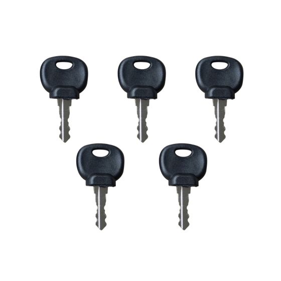 5 Pcs Ignition Keys 14607 For JCB For Volvo For Terex For Bobcat For Dynapac