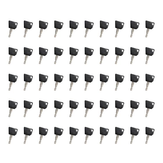 50PCS Key 14607 For Volvo For Bobcat For Bomag For Caterpillar For Dynapac For Gehl For New Holland For Rayco For Terex For Vibromax For JCB