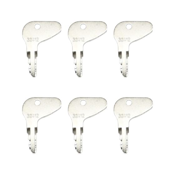 6Pcs Ignition Keys 3241232412 for Kubota for Mahindra for Cub Cadet for Case