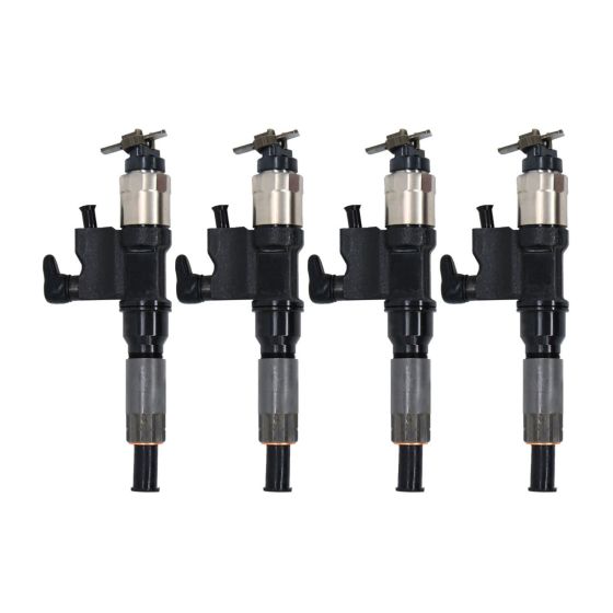 4Pcs Fuel Injectors 973297035 Compatible With Isuzu NPR NPR-HD Diesel Engine 2001-2007 4HK1 4CYL